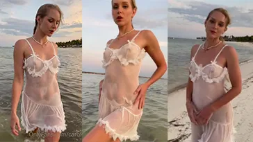 Caroline Zalog Nude Beach Wet See Through Onlyfans Video - LeakedOf.org