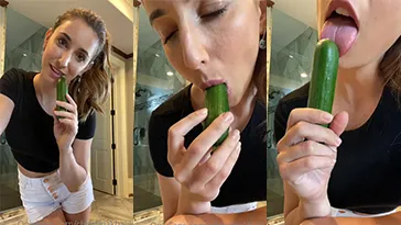 Christina Khalil Cucumber Blowjob Video - LeakedOf.org