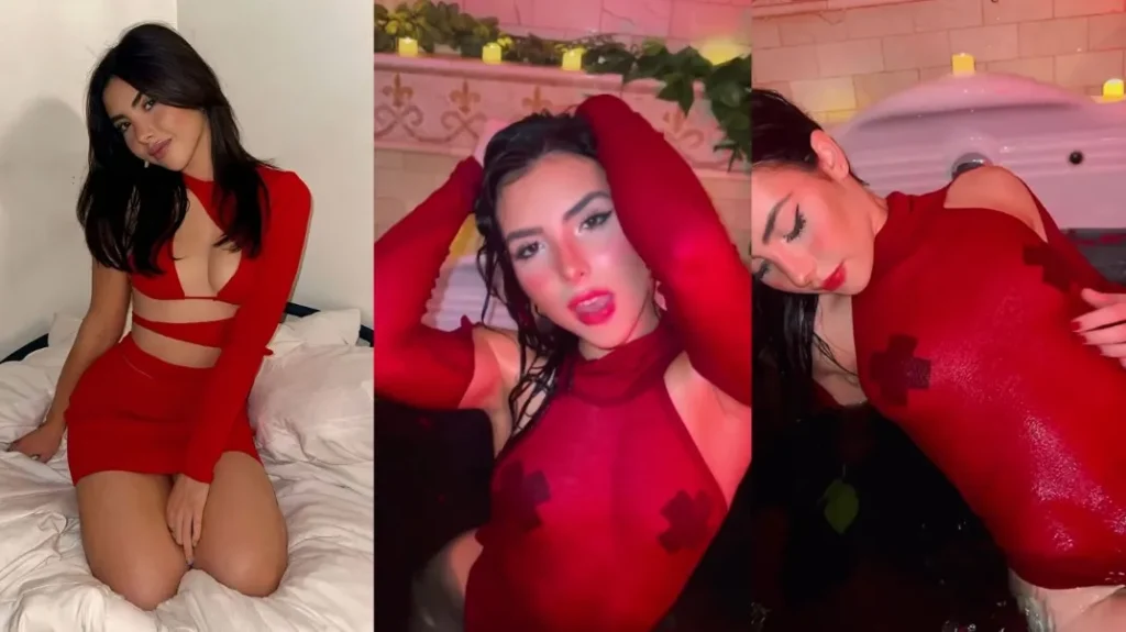 Andrea Botez Nipple Pasties Passes Sexy Outfit Video - LeakedOf.org